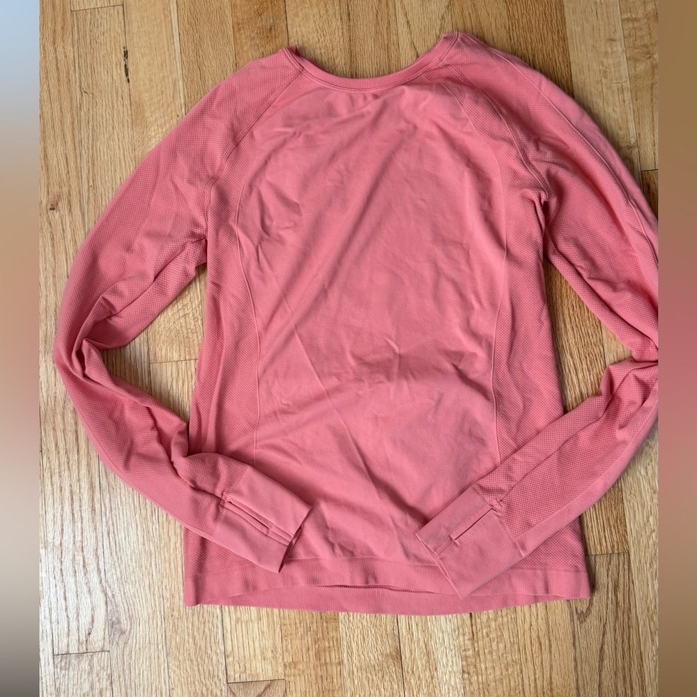 Sweaty Betty Pink Seamless Workout Long Sleeve Top size M. - Picture 5 of 5